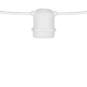 54' Commercial Light String - E-26 Molded Sockets - White Wire