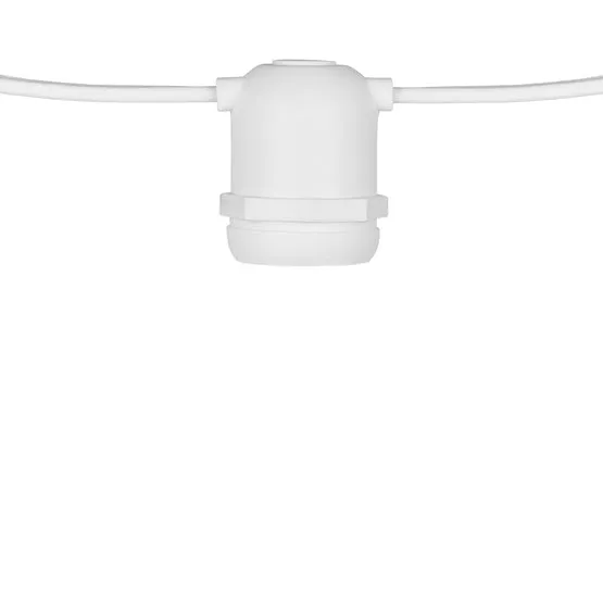 54' Commercial Light String - E-26 Molded Sockets - White Wire