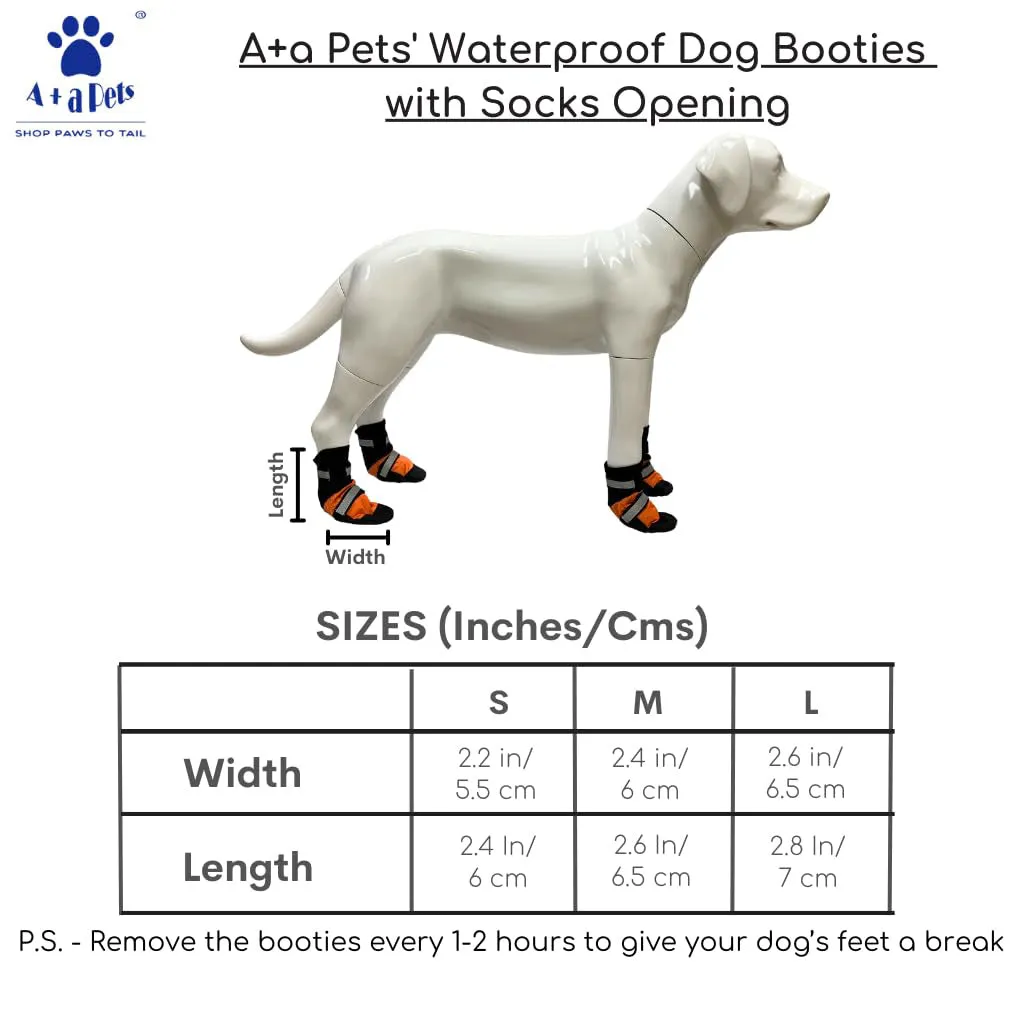 A a Pets' Premium Dog Boots for All-Weather Adventures - Orange