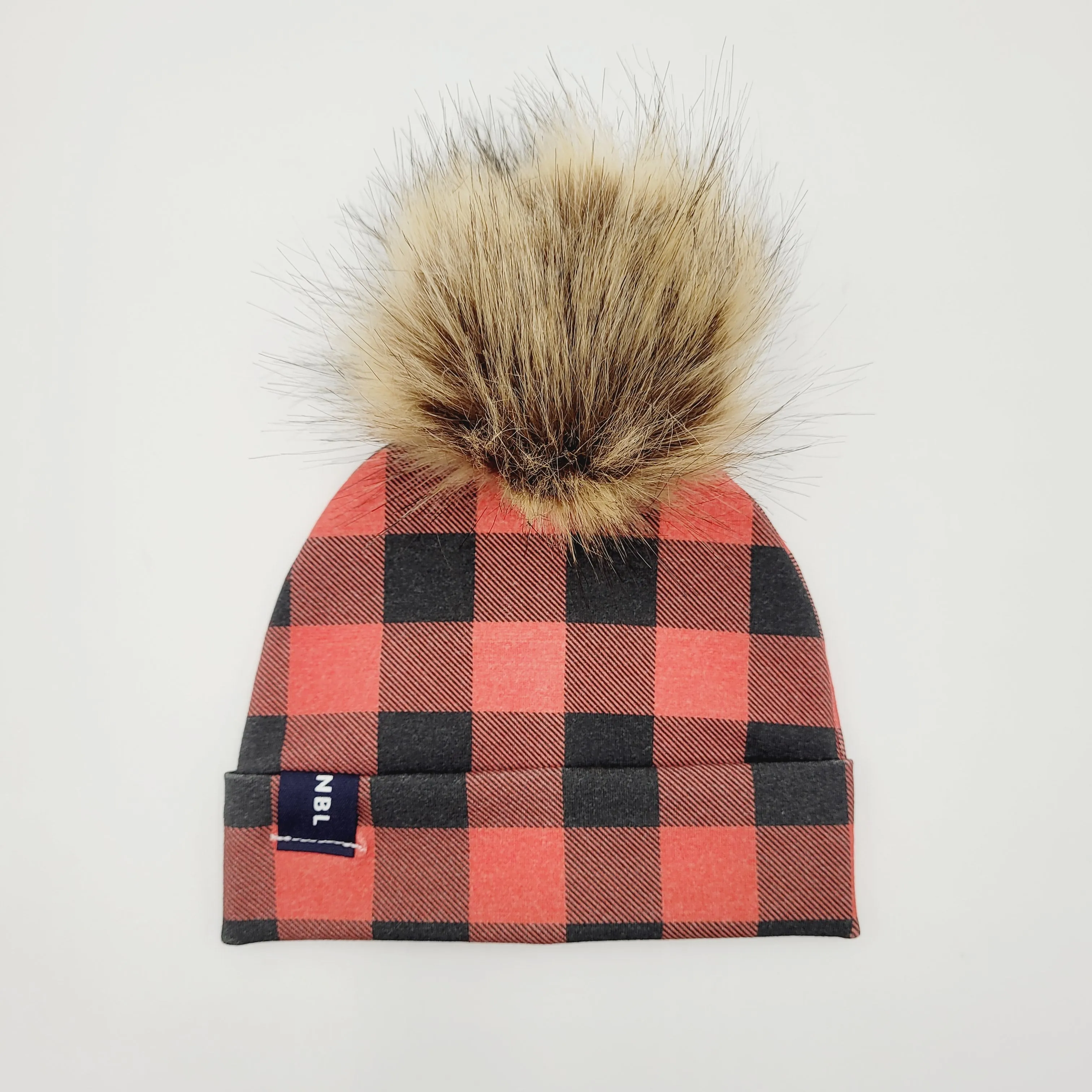 Adult Beanie Hat (Buffalo Plaid)