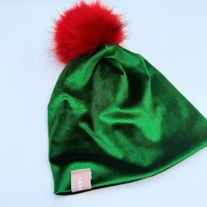 Adult Beanie Hat (Green Christmas)