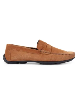 Begonia Penny Vellapais Suede Moccasins, Tan