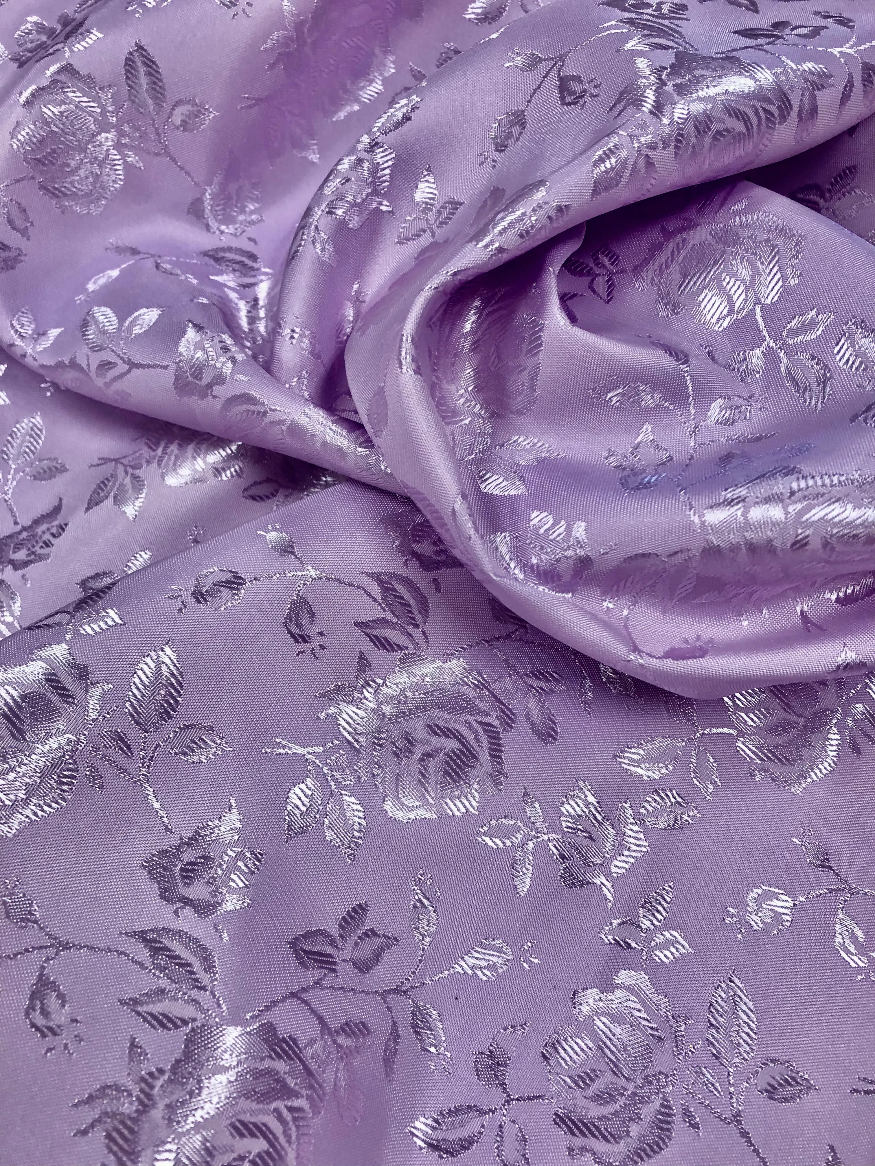 Brocade - 60-inches Wide Reversible Satin Jacquard Lavender