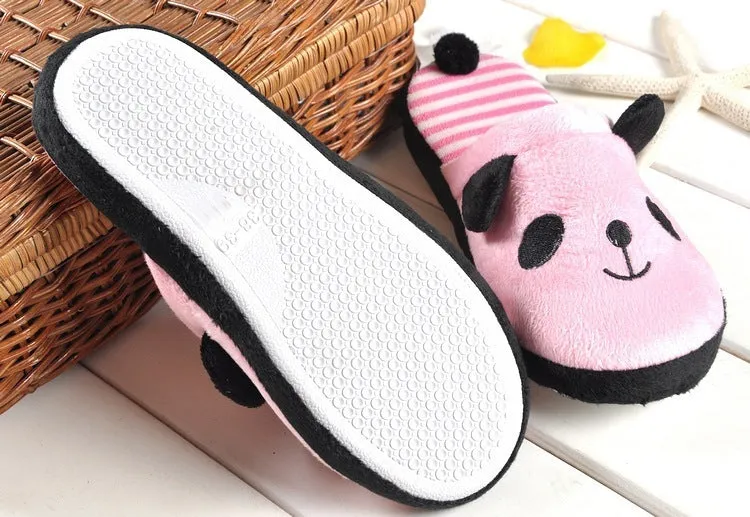 Cartoon panda plush slippers