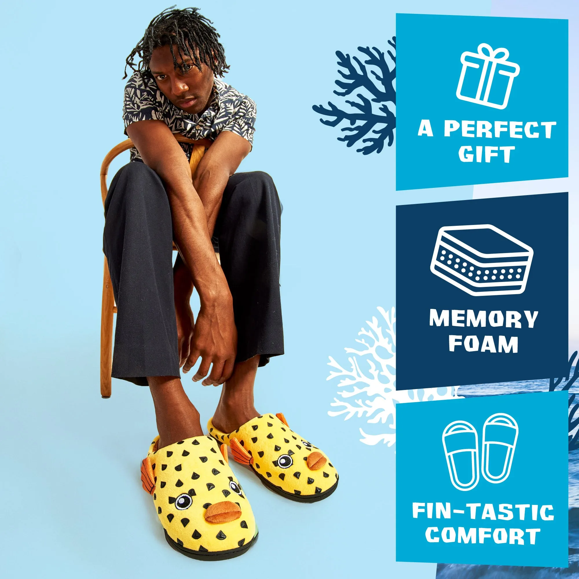 Coddies® Pufferfish Slippers