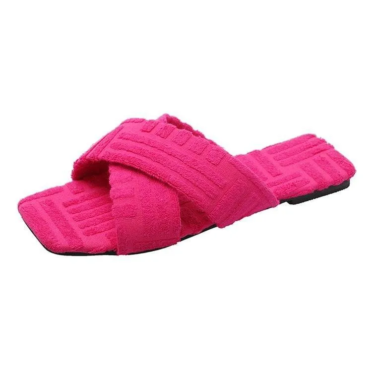 Criss Cross Pattern Women Slippers