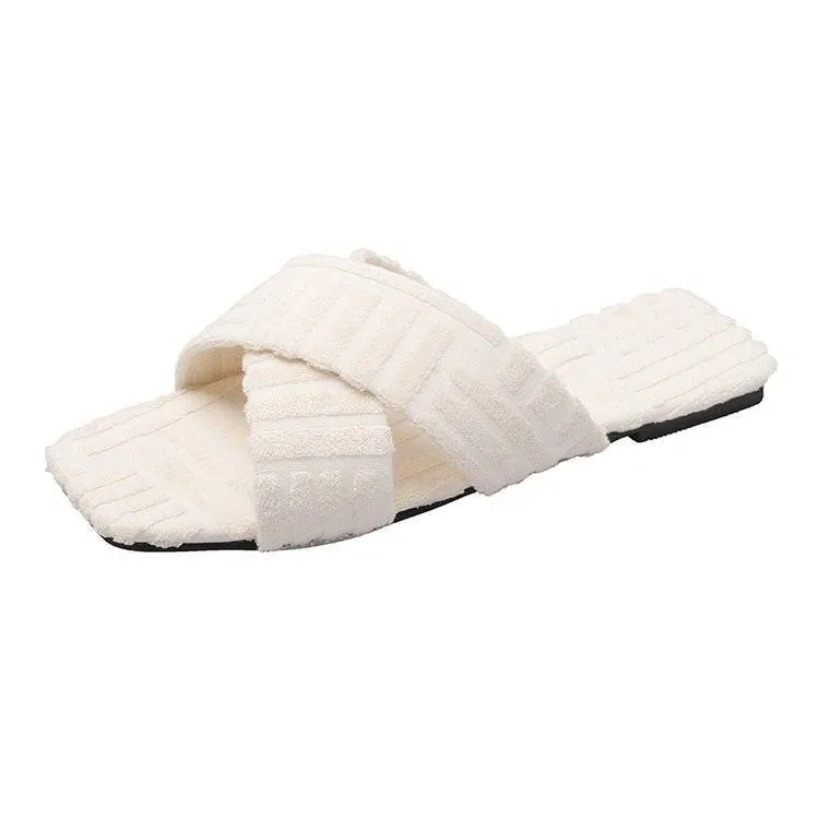 Criss Cross Pattern Women Slippers