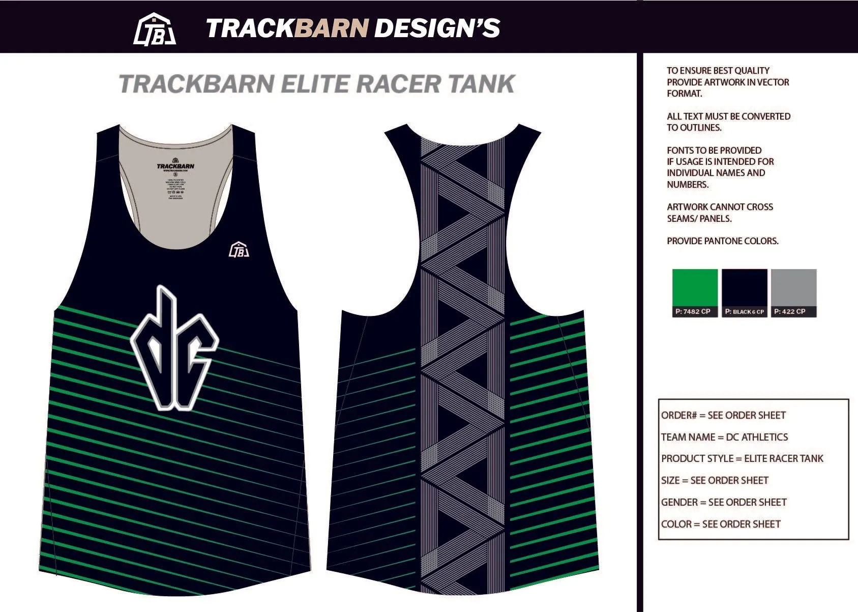 DC-Athletics- Youth Track Singlet