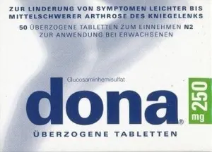 DONA 250 mg osteoarthritis in knee coated tablets