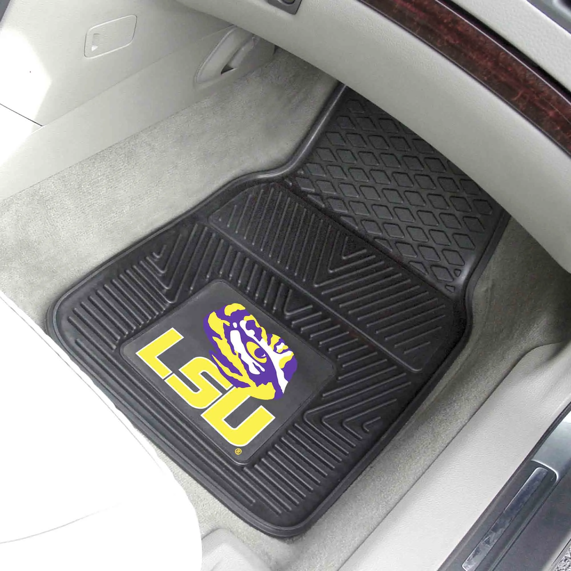 Fanmats LSU Tigers Heavy Duty Car Mat Set - 2 Pieces