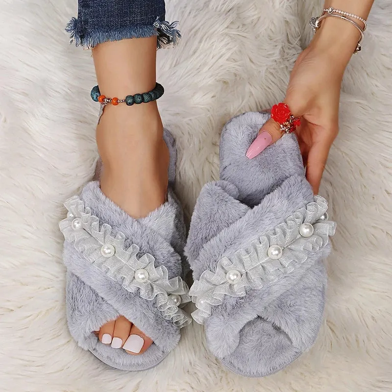 Fashion Style Plush Slippers for Women