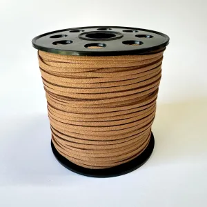 Faux Suede Leather Cord SPOOL 90 mtrs - Tan