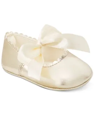 First Impressions Baby Girls Metallic Flats size 3