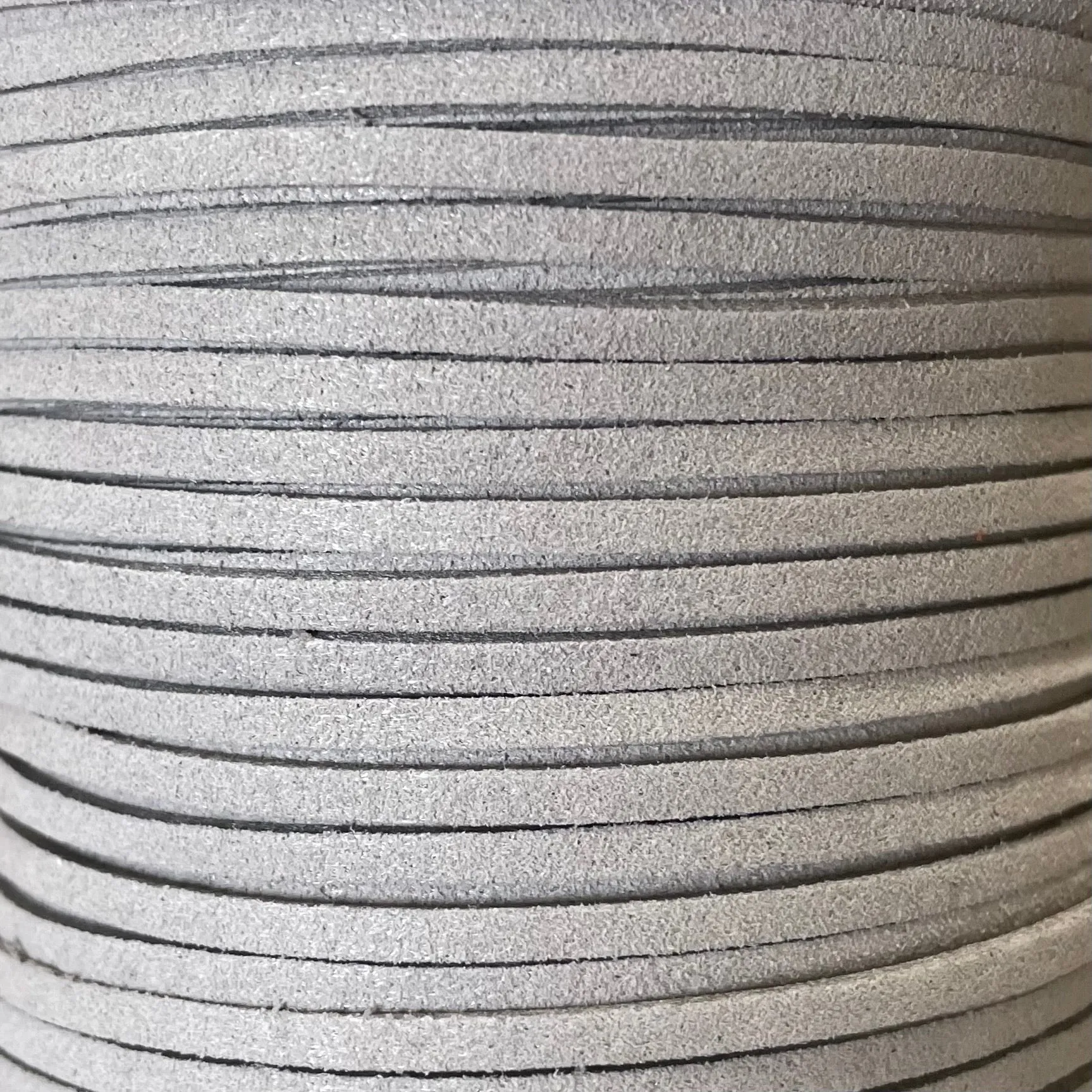 Grey Faux Suede Leather Cord per metre