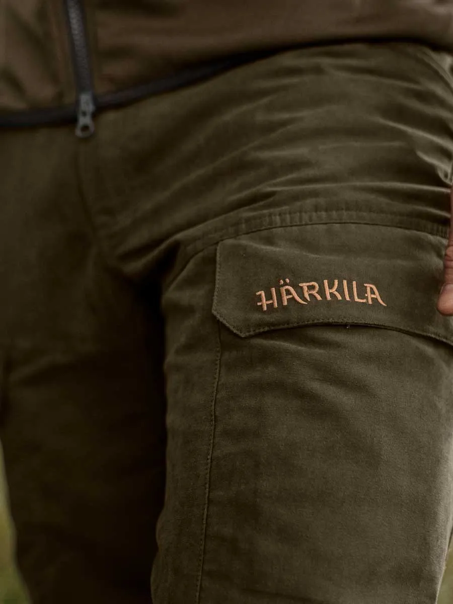 HARKILA Scandinavian Trousers - Mens  - Willow Green / Deep Brown