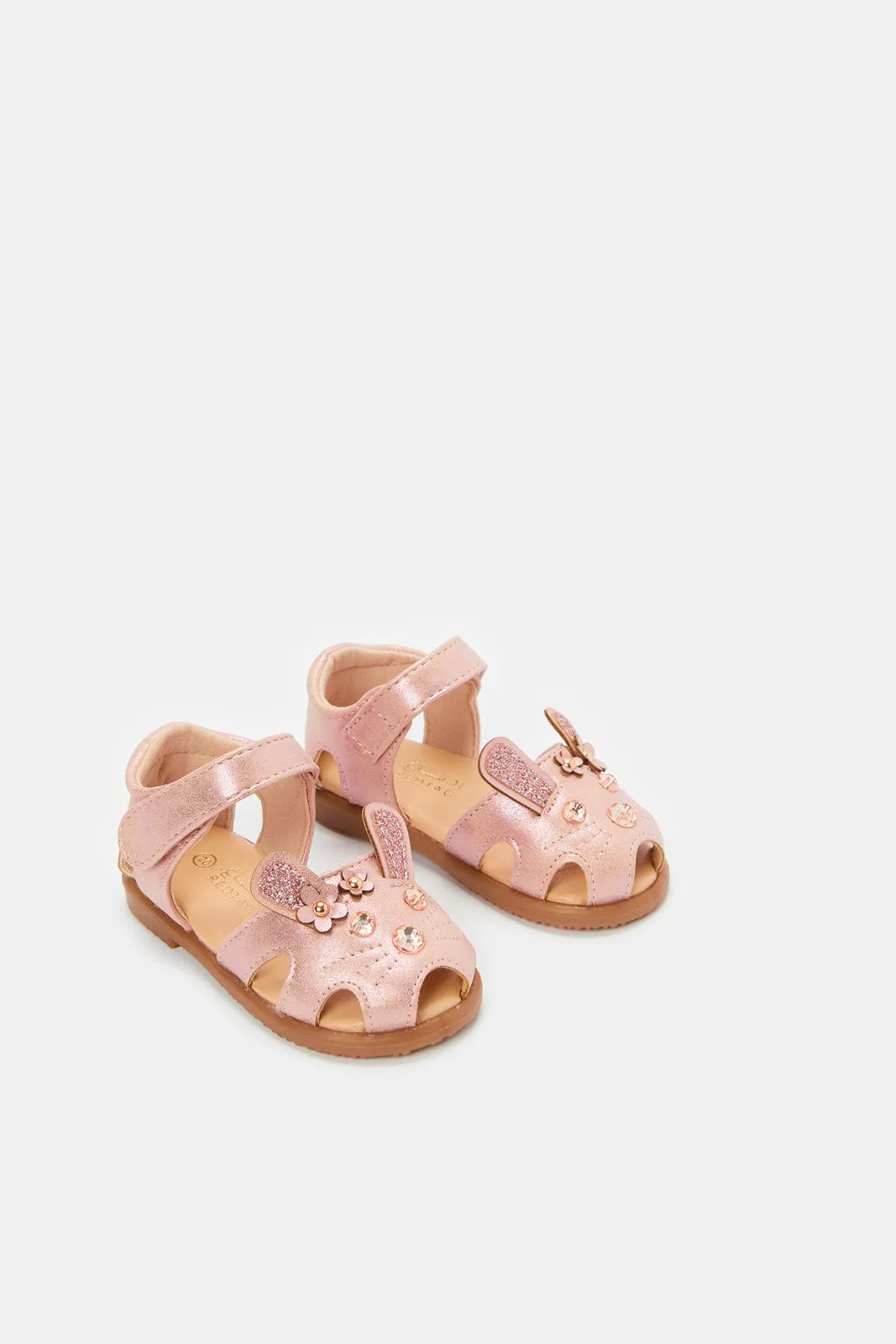 Infant Girls Pink Bunny Sandal