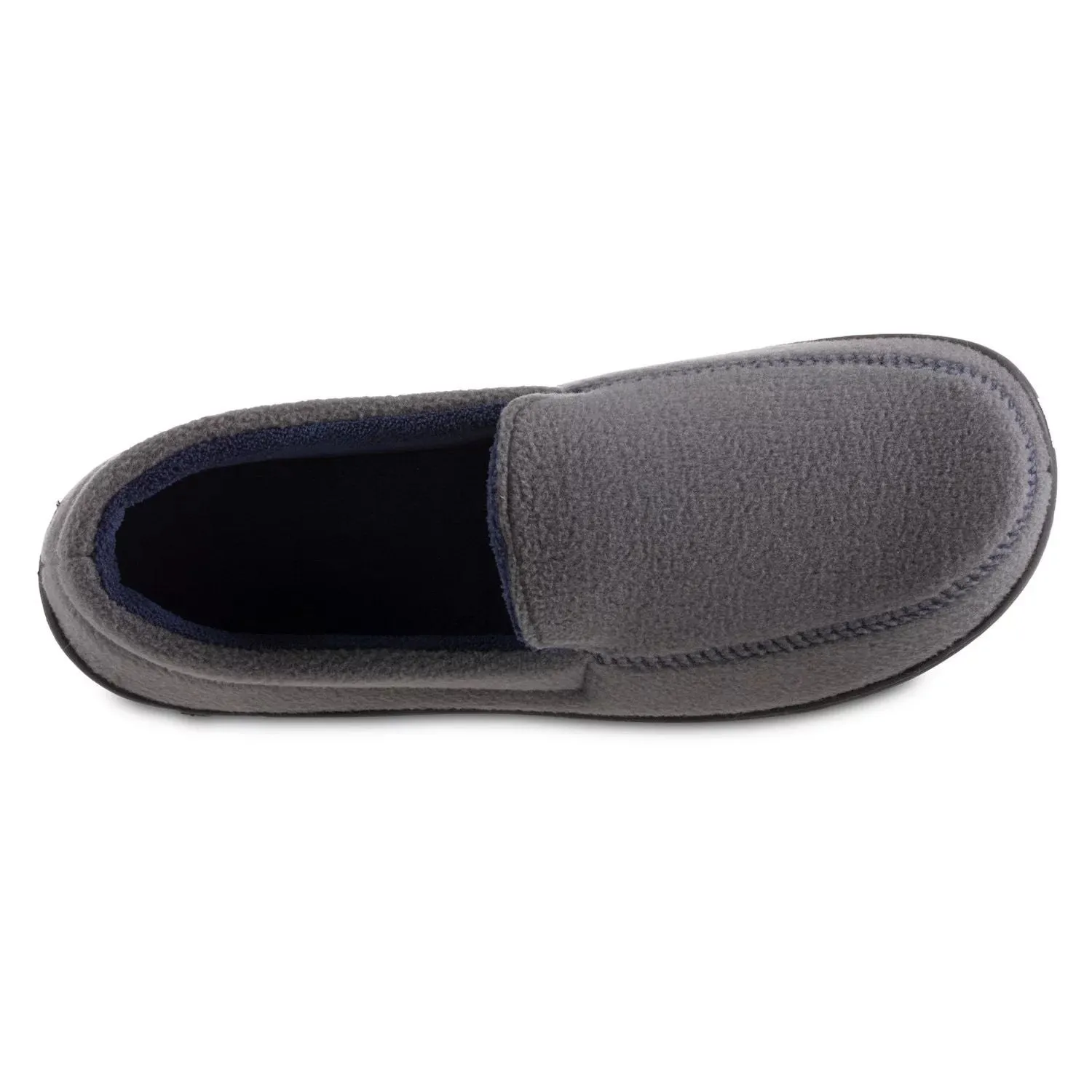 Isotoner Men's moccasins made from Roman recycled fleece