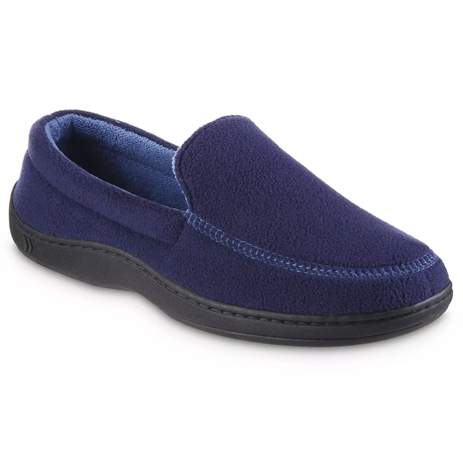 Isotoner Men's moccasins made from Roman recycled fleece