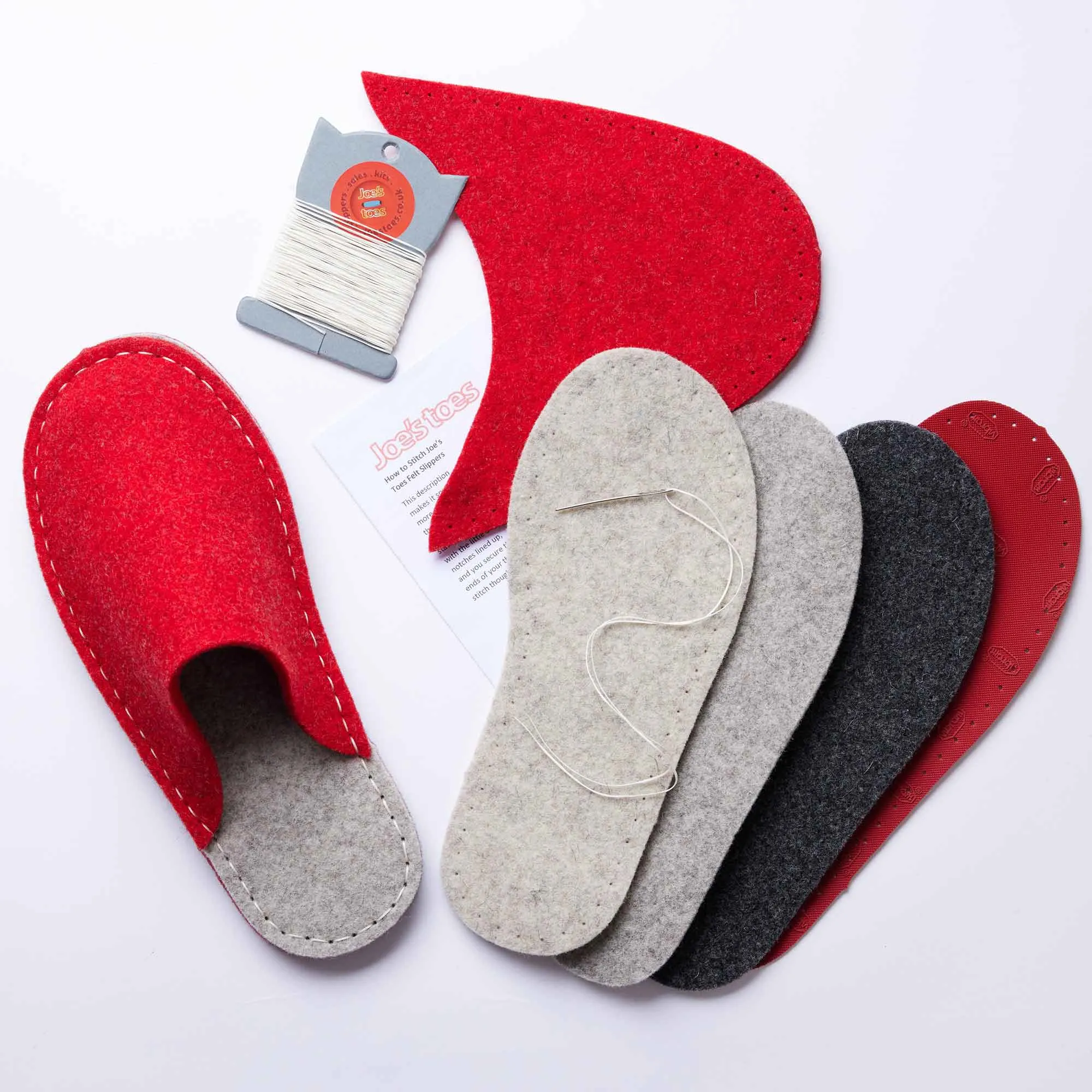 Make your own Felt Slipper Kit with Vibram Rubber Outsoles