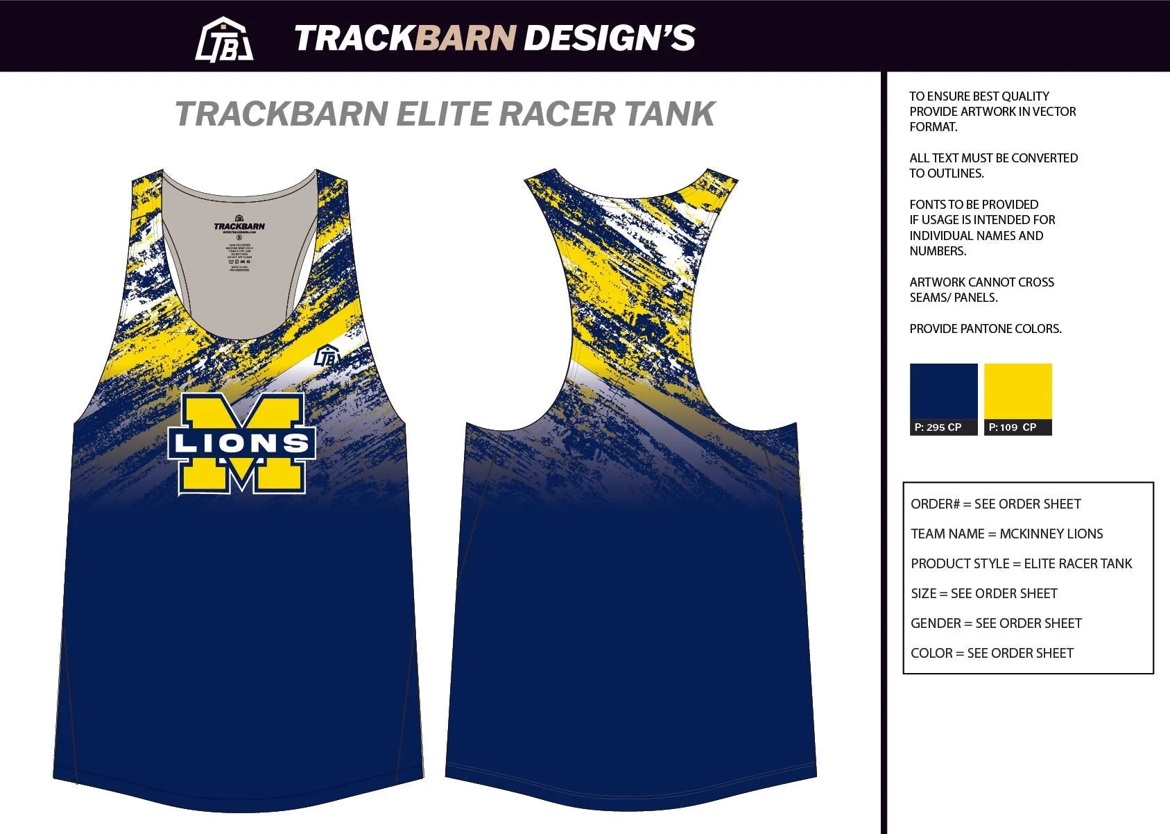 McKinney-Lions- Youth Track Singlet