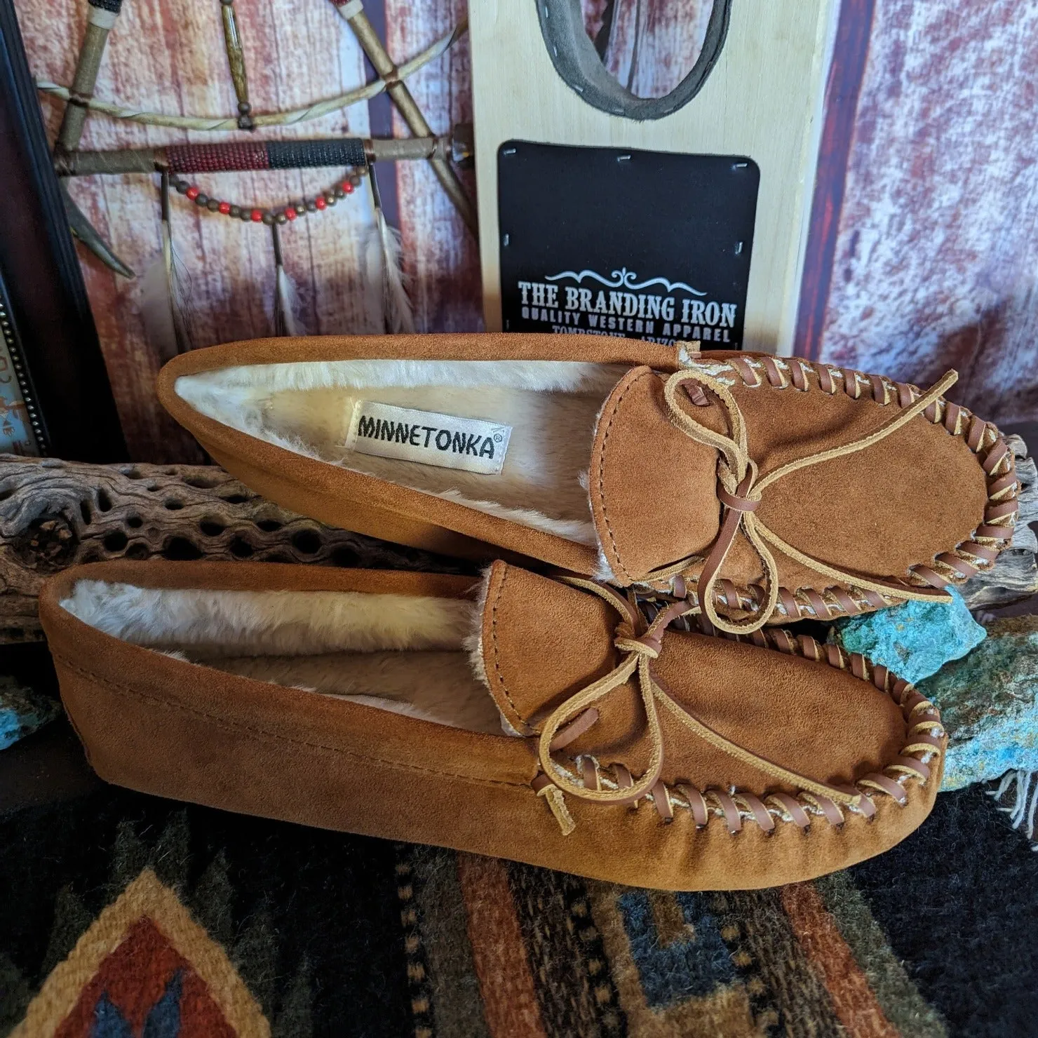 Men's Moccasins the "Pile Lined Softsole" by Minnetonka Moccasins  763/767