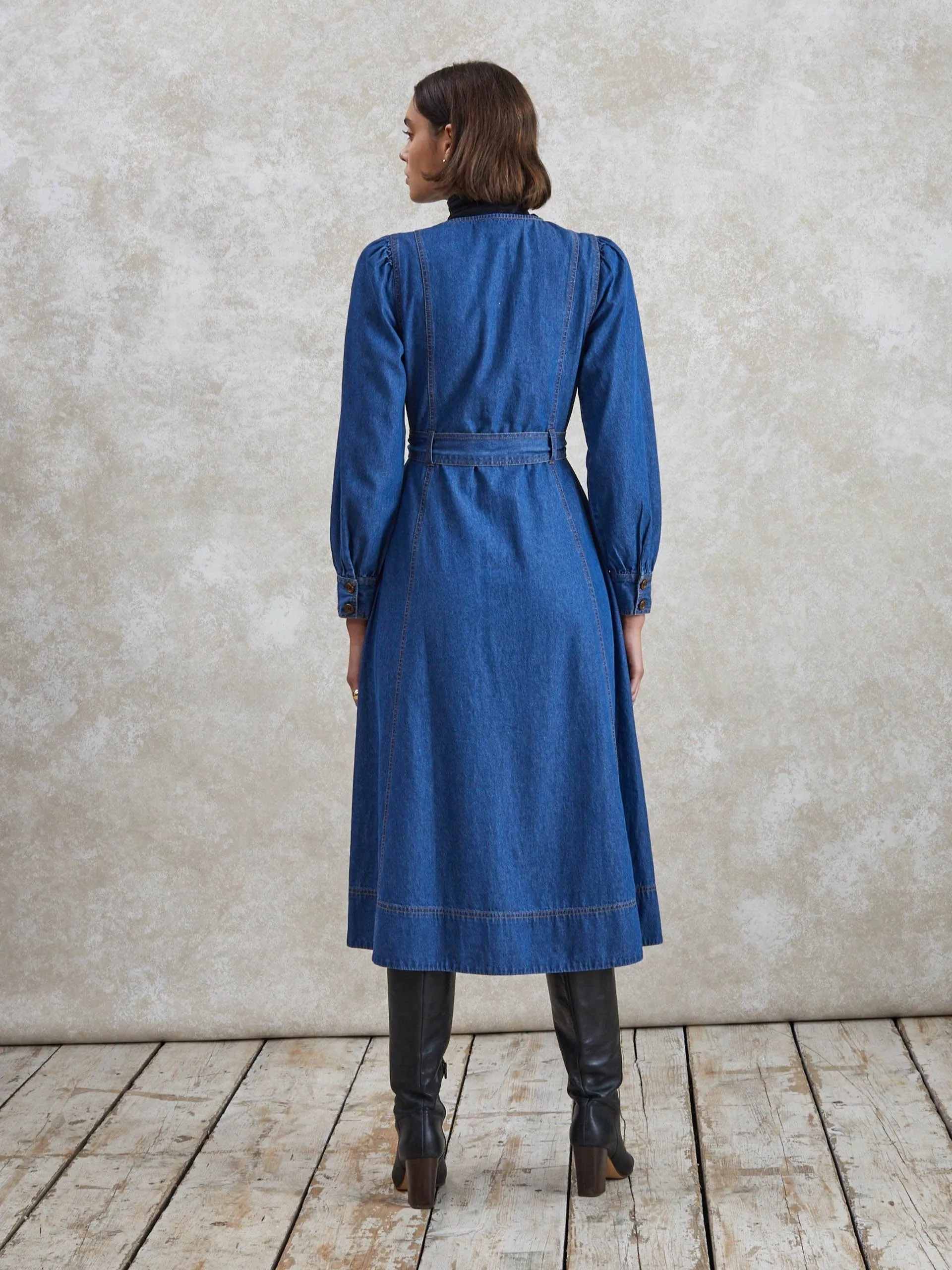 Mid-blue Alice denim dress