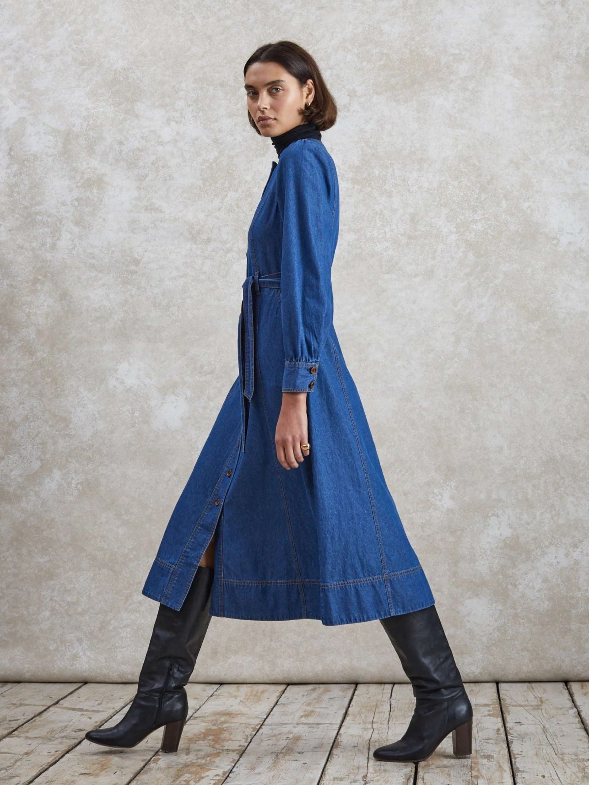 Mid-blue Alice denim dress