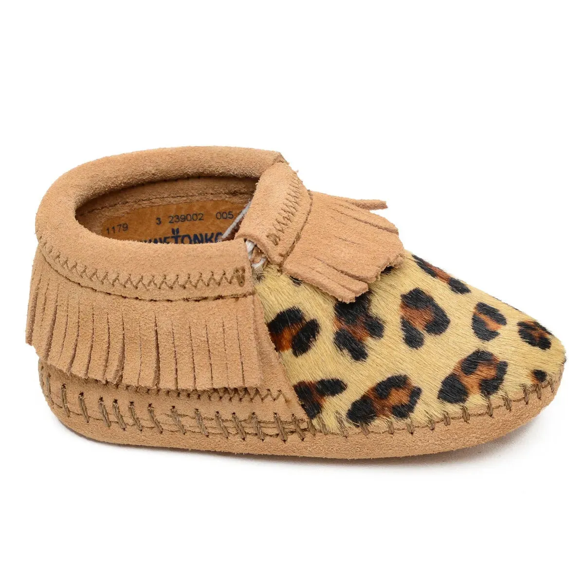 Minnetonka Leopard Riley Bootie - Infants Moccasins