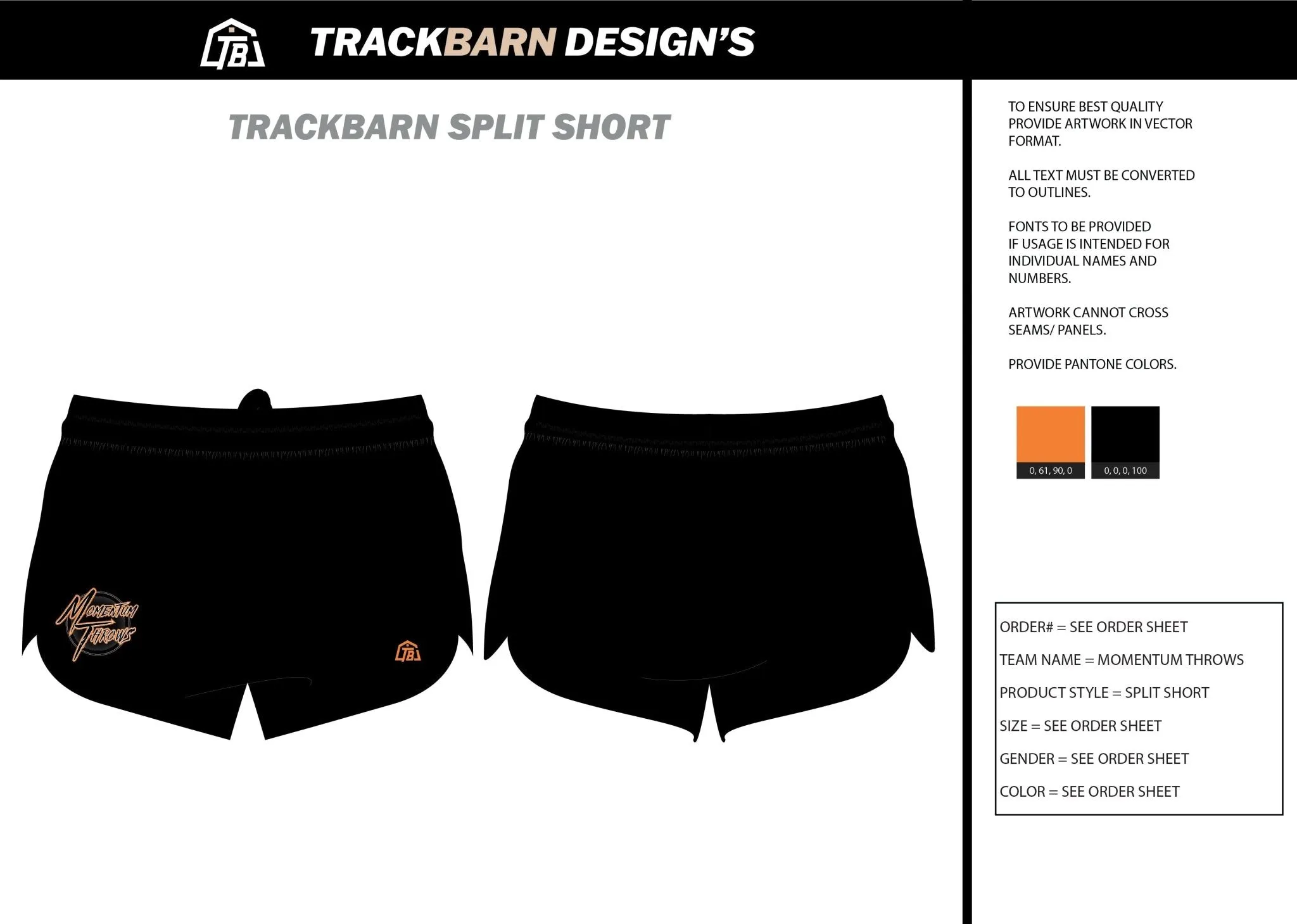 Momentum-Throws- Mens Split Track Short