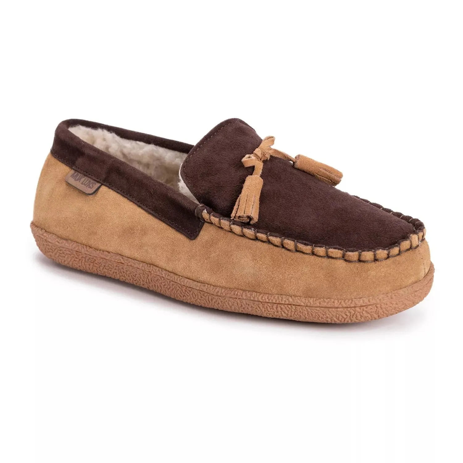 MUK LUKS Talan Men's leather moccasin slippers MUK LUKS