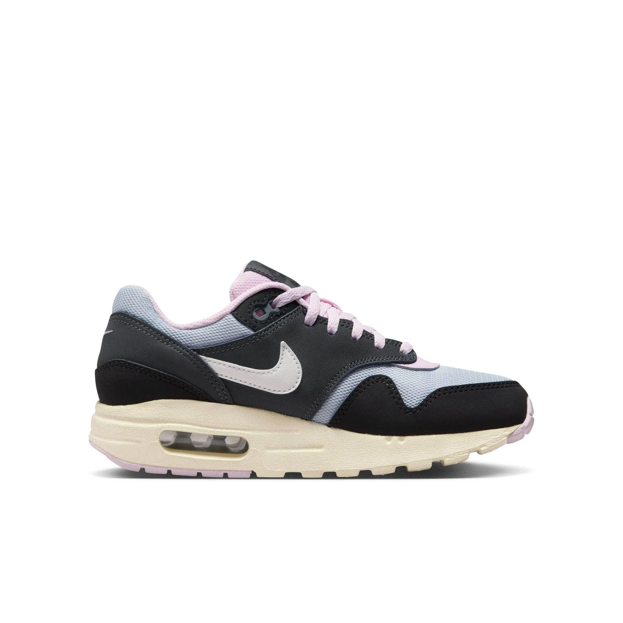 Nike Air Max 1 "Black Anthracite pink Foam" - Boy's Grade School