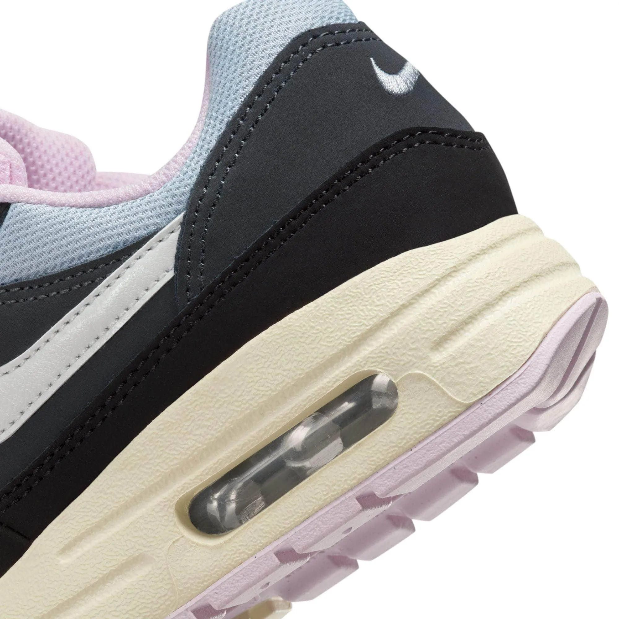 Nike Air Max 1 "Black Anthracite pink Foam" - Boy's Grade School