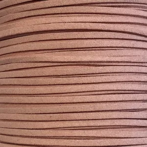 Nude Pink Faux Suede Leather Cord per metre