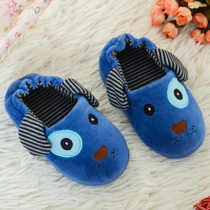 Plush Puppy Slippers for Boys