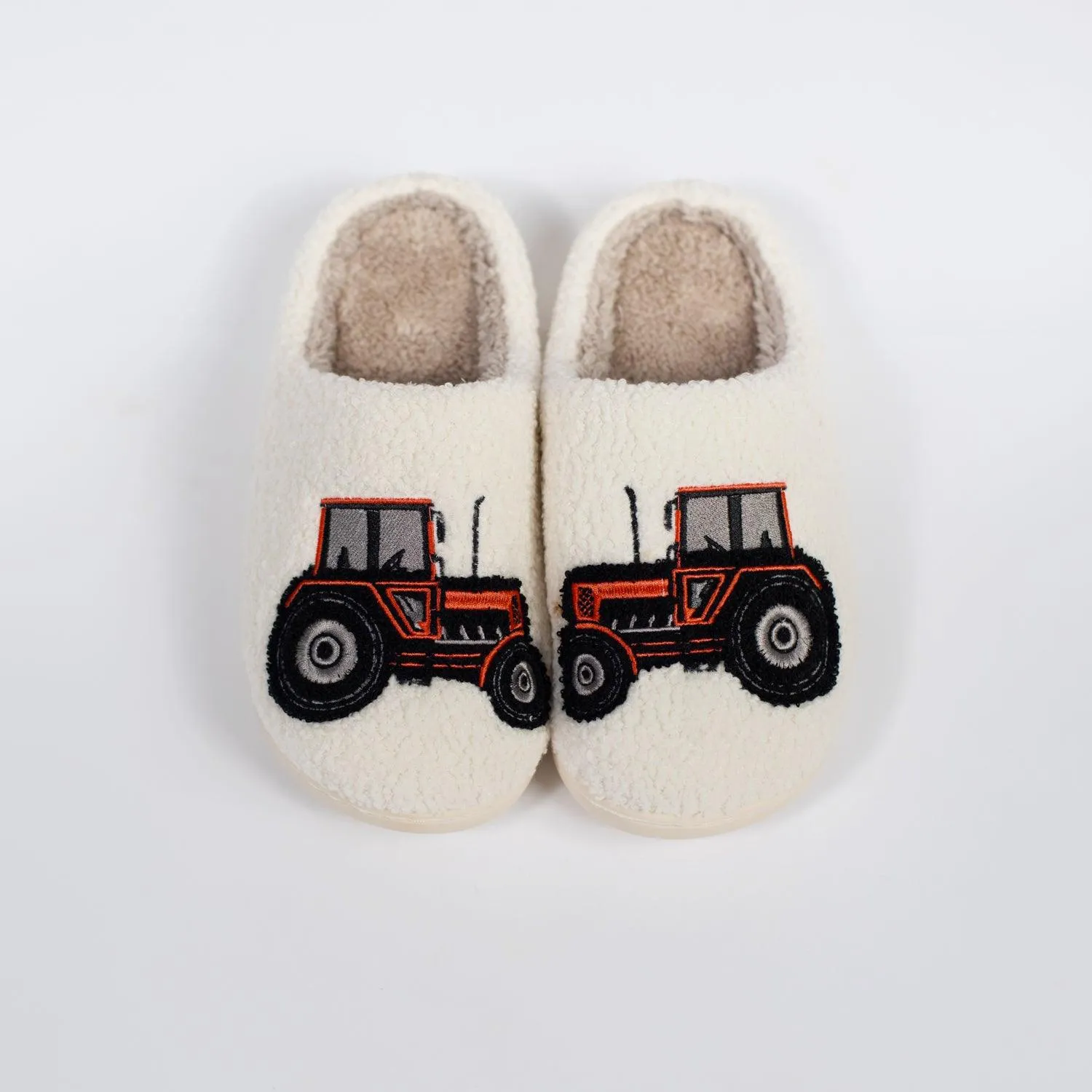 Red Tractor Slippers - Adult