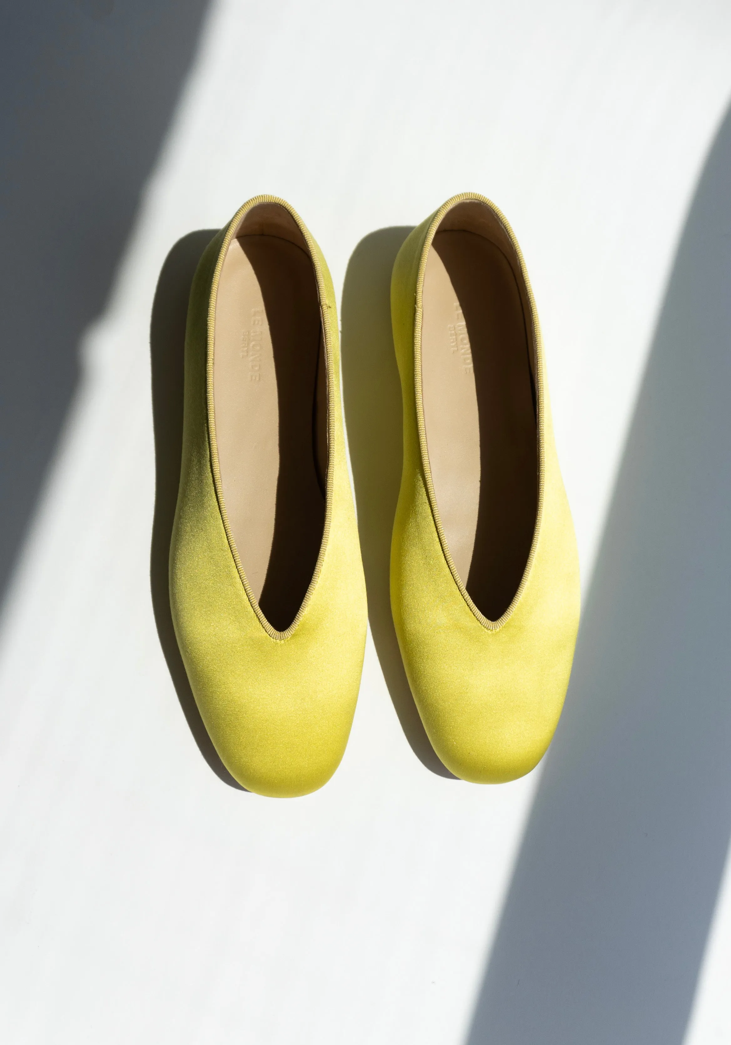 Satin Regency Slipper in Lime