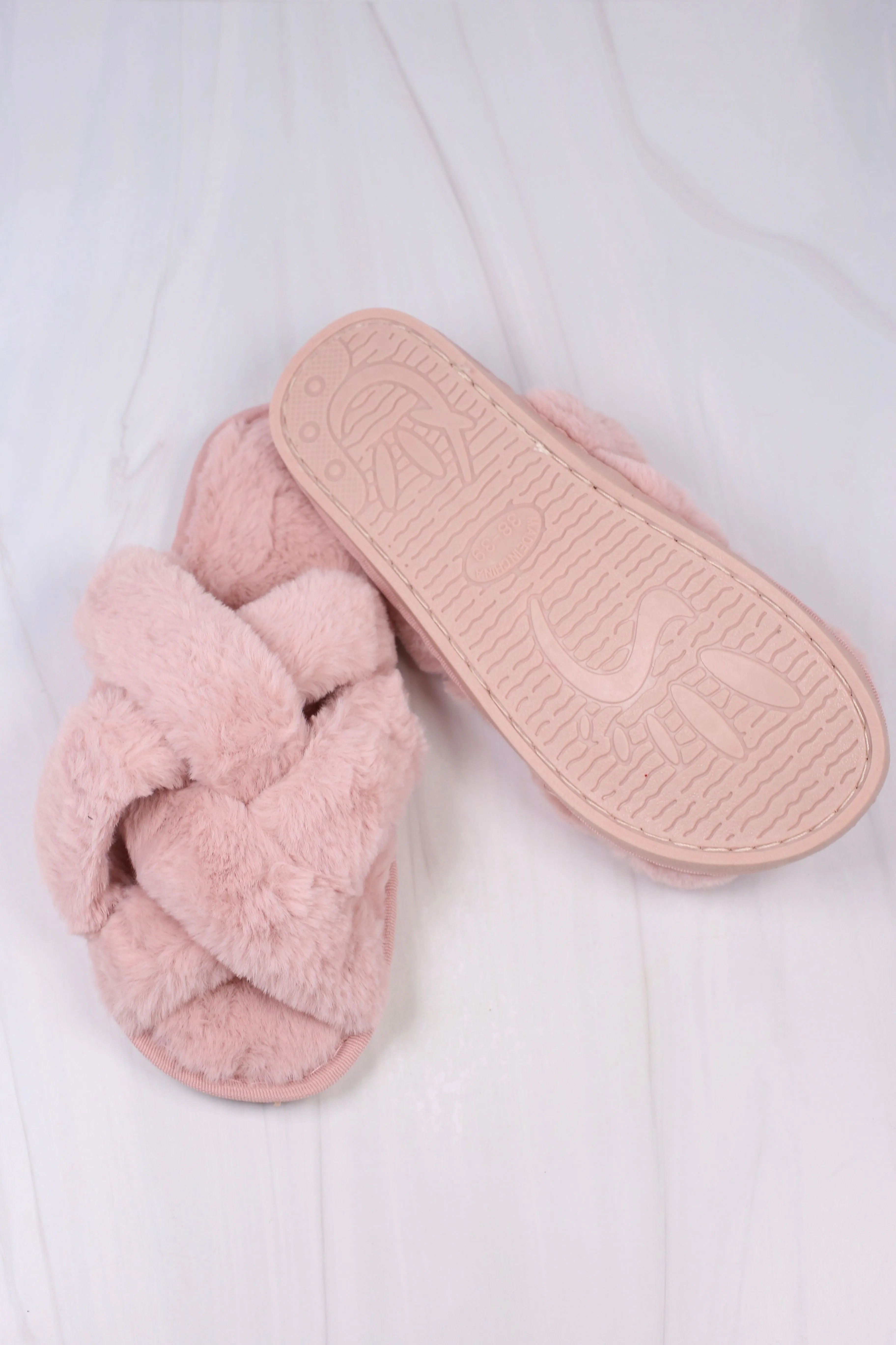 Sofie Open Slippers (6 Pack) BLUSH