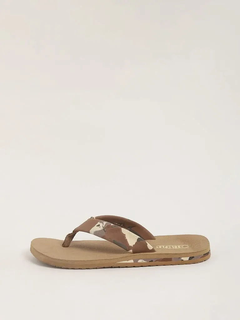 SOLEPLAY Beige Camouflage Flip-Flop