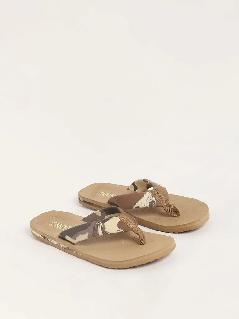 SOLEPLAY Beige Camouflage Flip-Flop