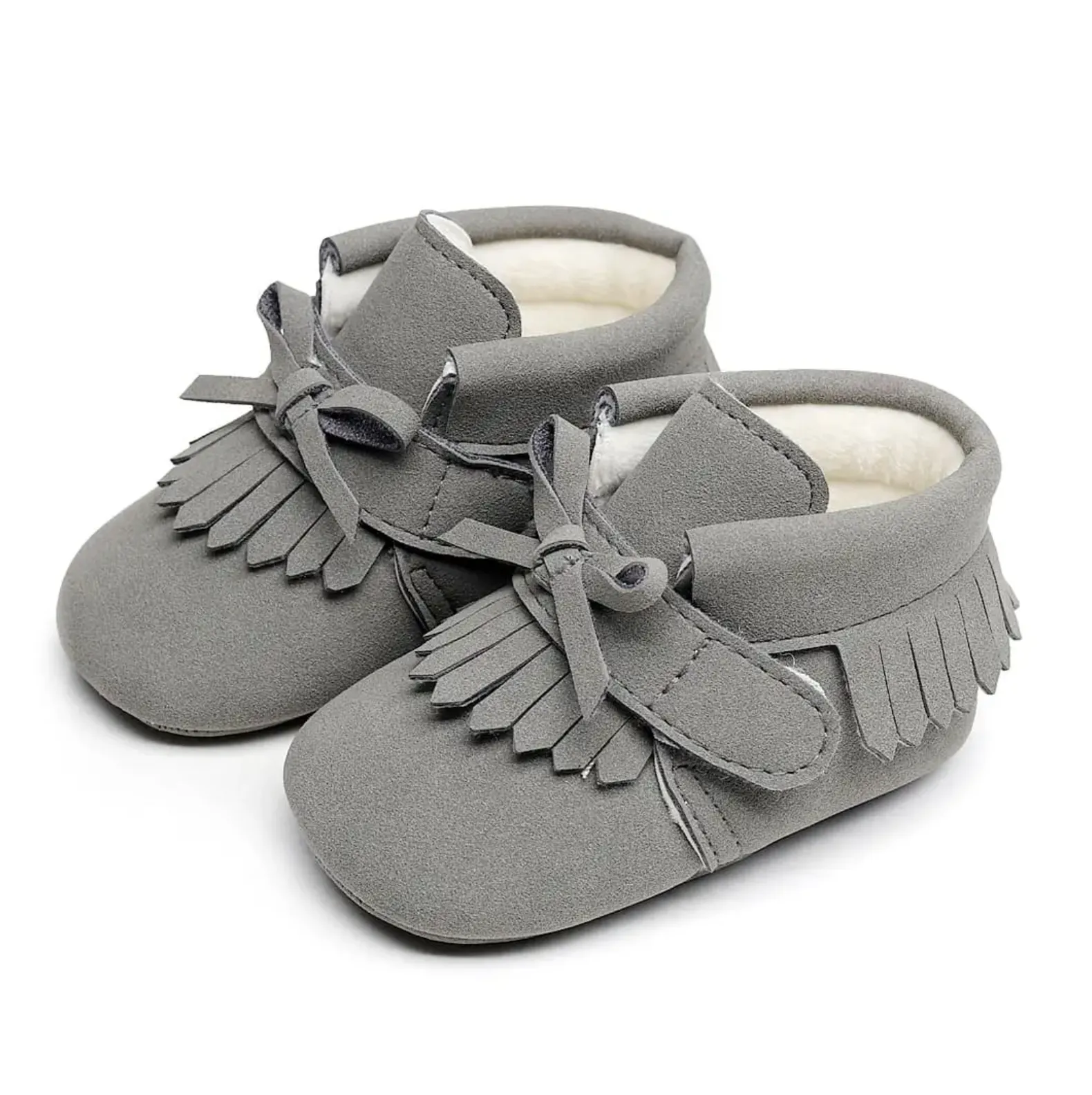 The Little Adventurer Collection Moccasins | Gray Color