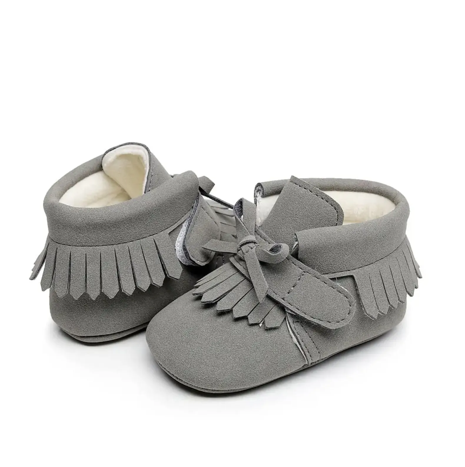 The Little Adventurer Collection Moccasins | Gray Color