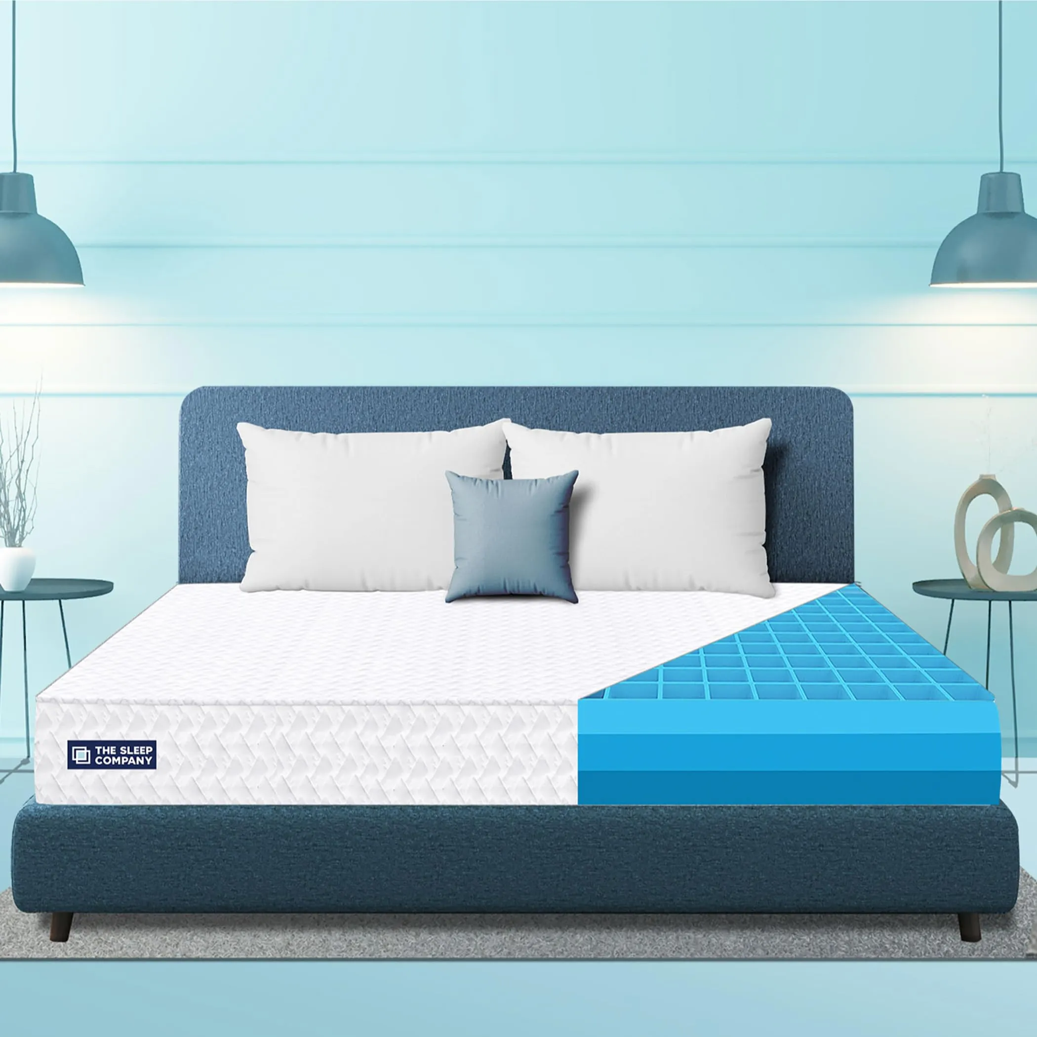 The Sleep Company SmartGRID Ortho 6 Inch Mattress Queen Size | AIHA Certified Medium Firm Orthopedic Mattress for Back Pain Relief | Patented Japanese SmartGRID Technology | 72x60 | 10 Years Warranty