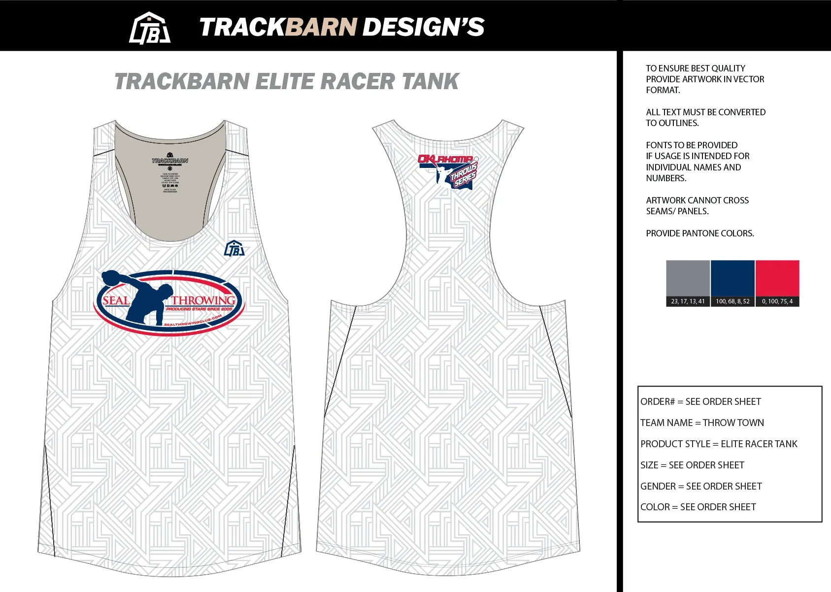 Throw-Town- Youth Track Singlet