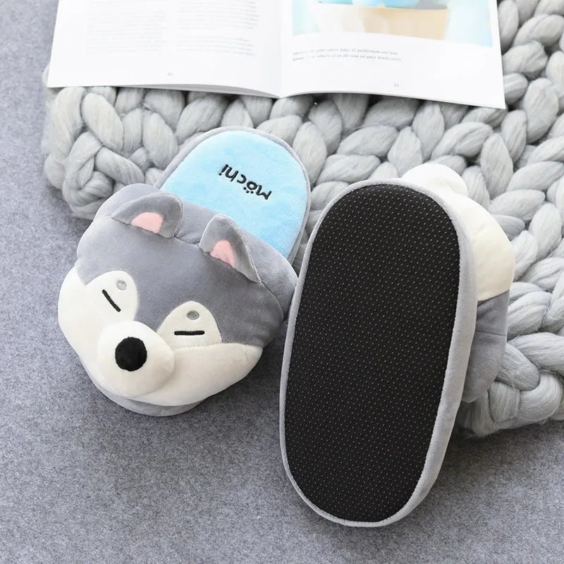 Warm plush slippers for home