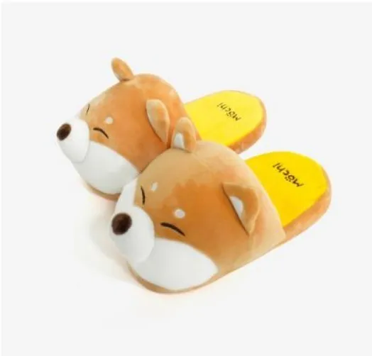 Warm plush slippers for home