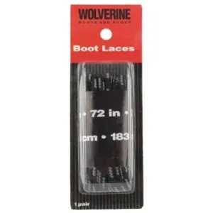 Wolverine 72" Nylon Boot Laces - Black