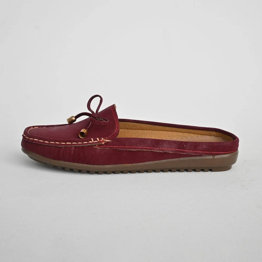 Women's Tassels Style Open Back Moccasin Shoes